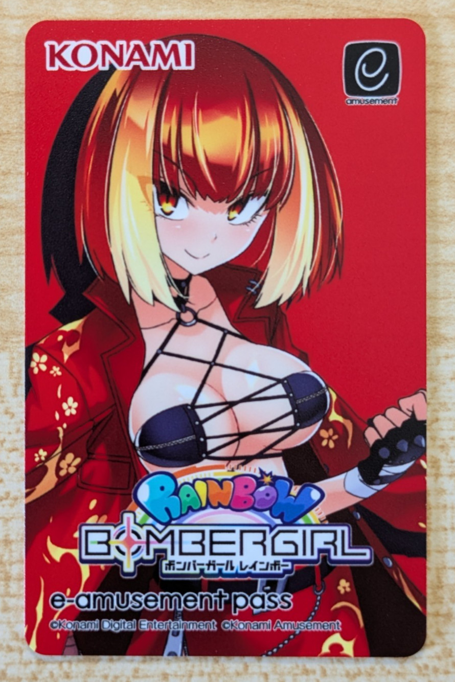 SHIPS FROM USA NEW Konami e-AMUSEMENT PASS Card BOMBERGIRL RAINBOW bomber girl