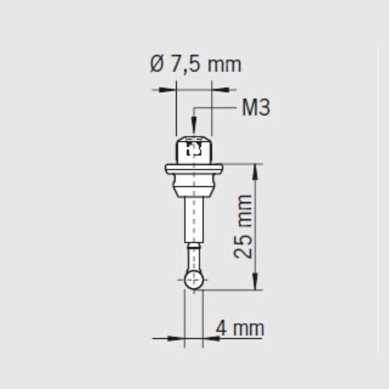4mm Ruby Ball Styli,Ceramic Stem,Short Probe Tip for HAIMER 3D-Sensor 80.362.00