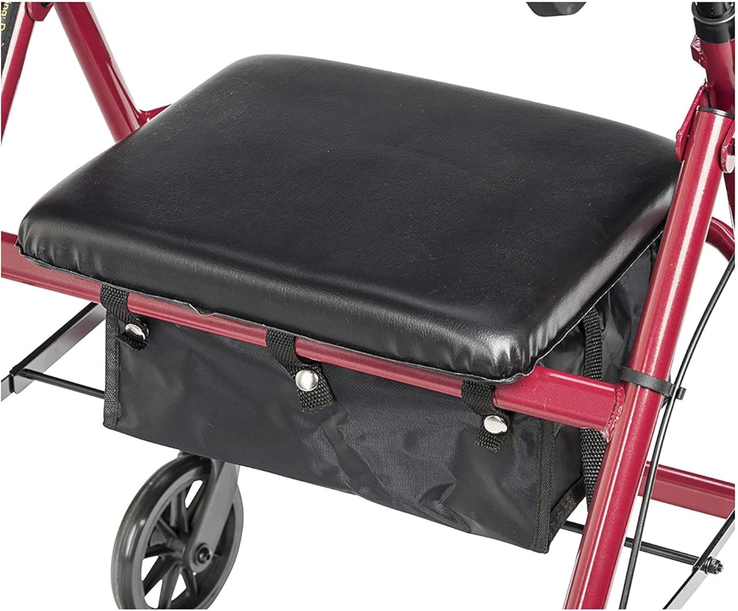 Aluminum Rollator Fold Up & Removable Back Support Padded Seat