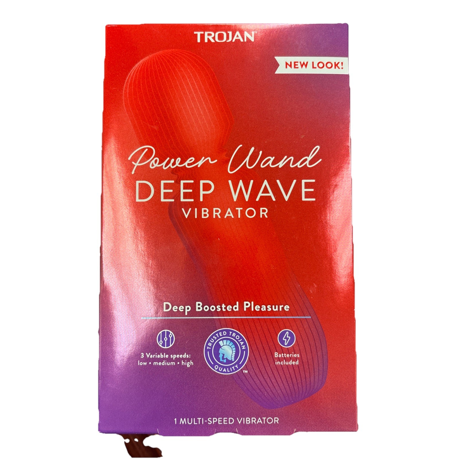 TROJAN Power Wand Deep Wave Vibrator, Deep Boosted Pleasure, High Quality