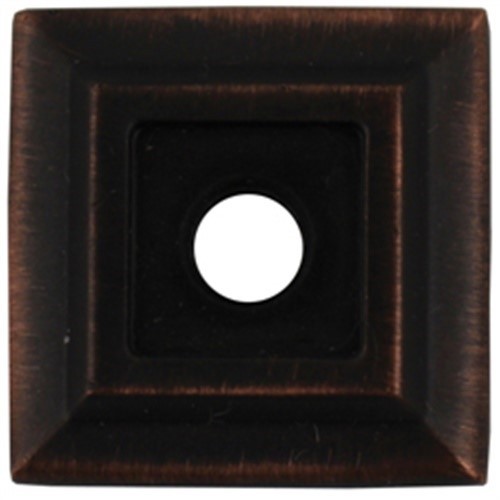 Contemporary Square Backplate, 7/8" x 7/8", 2-Pack, Vintage Bronze by Stone Harb