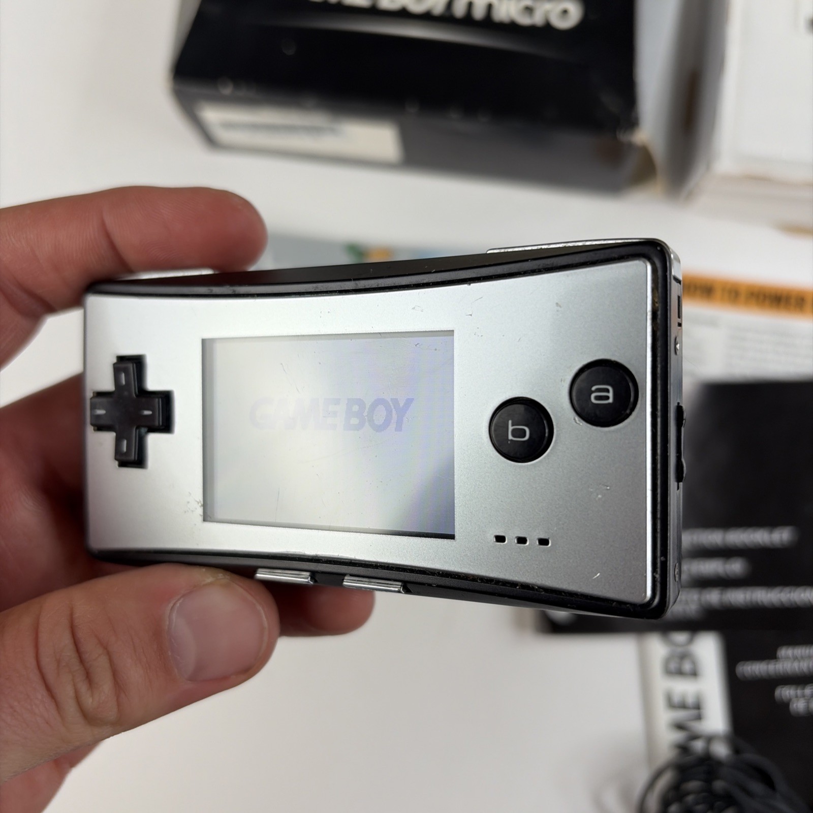 Gameboy micro With Complete In big box Inserts, Charger, Faceplates OEM