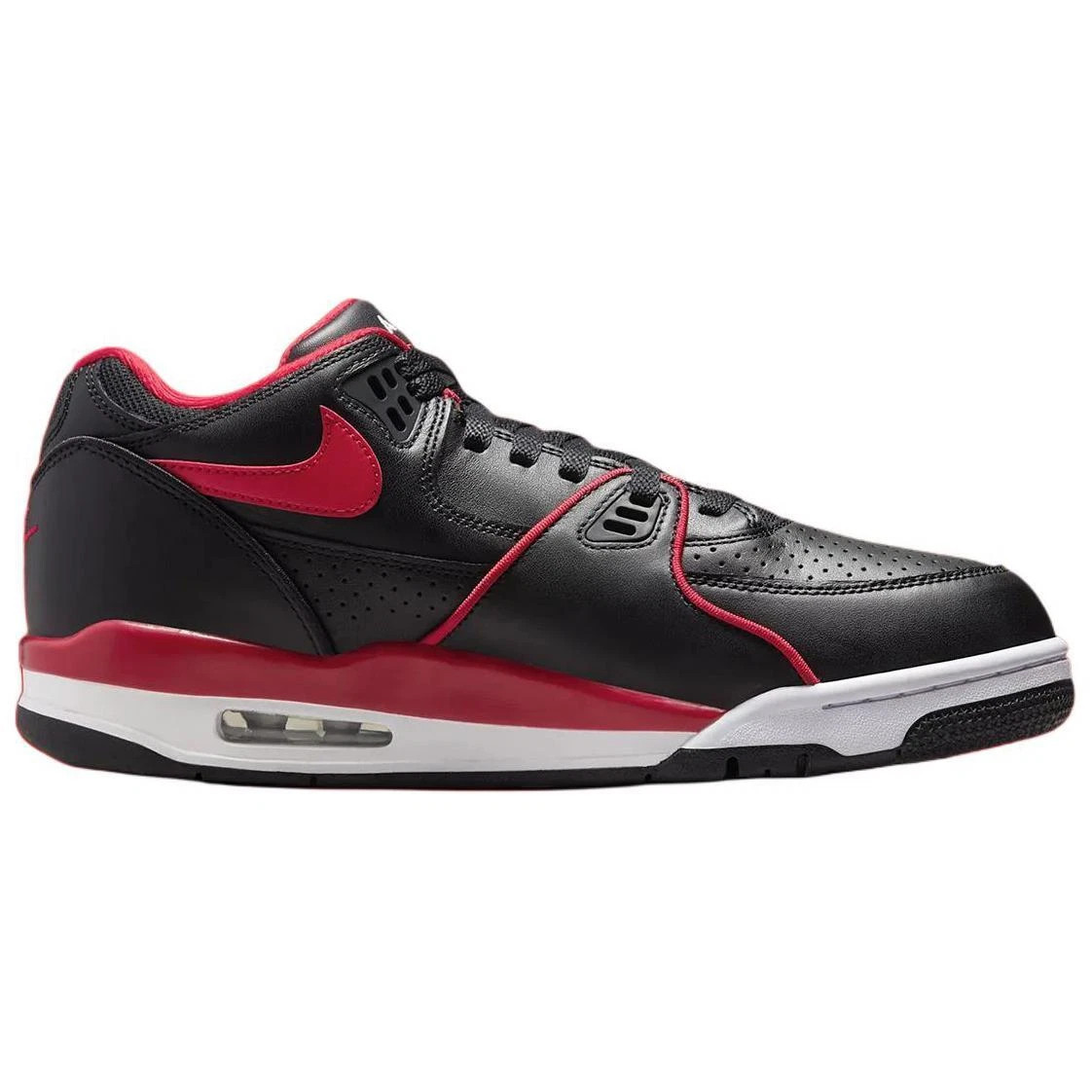 NIB Men Nike Air Flight 89 Low Bred FZ3045-001 Black/Gym Red/White