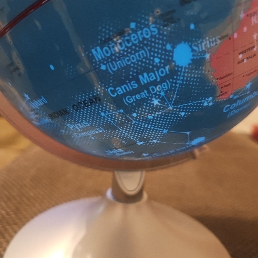 Light-up World Globe Table Lamp Nightlight 13"Diameter - Works