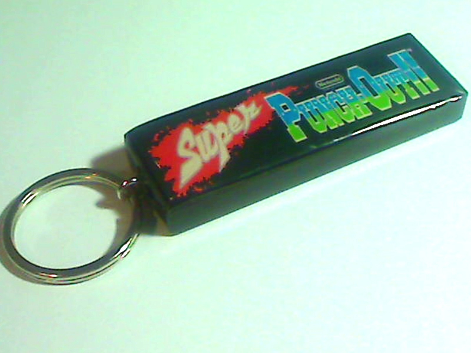 Super Punch-Out Arcade Marquee Coin Door accessory Keychain