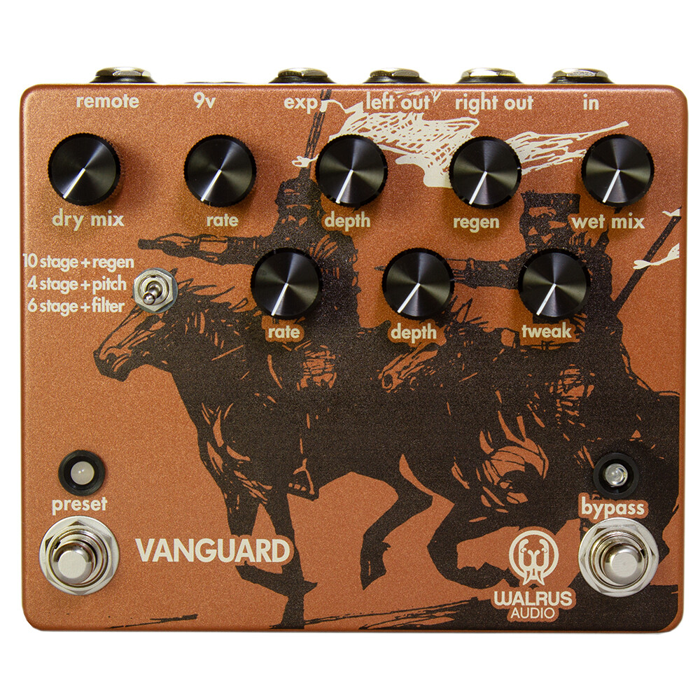 Walrus Audio Vanguard Dual Phase Phaser System Guitar Effect FX Stompbox Pedal