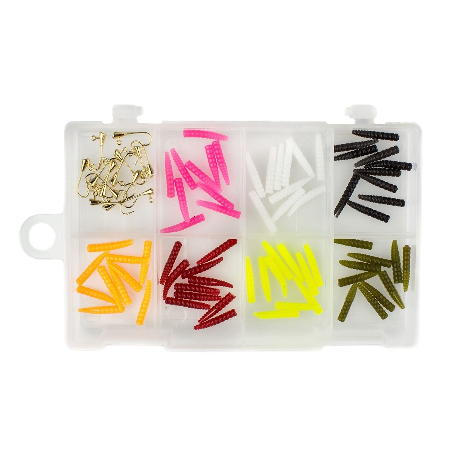 Leland's Lures 85 Piece Mini Magnet Kit, Includes 70 Grub Bodies and 15 Size ...