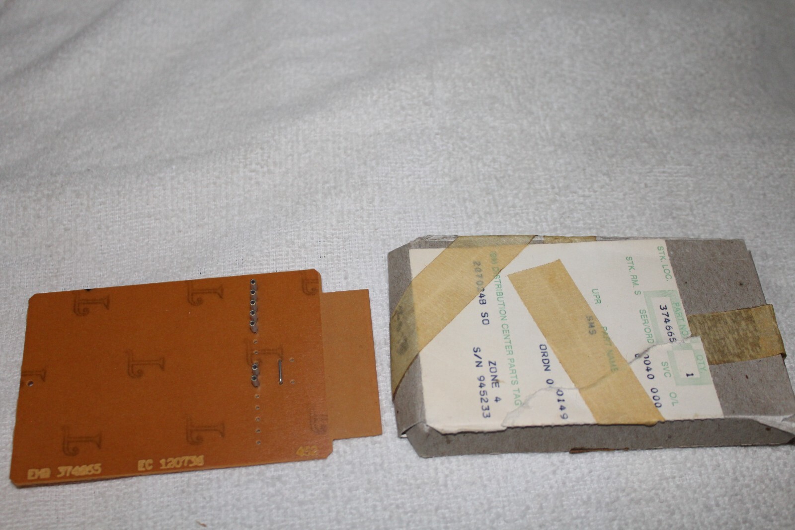 VINTAGE IBM SMS card w/ Inventory box  374665