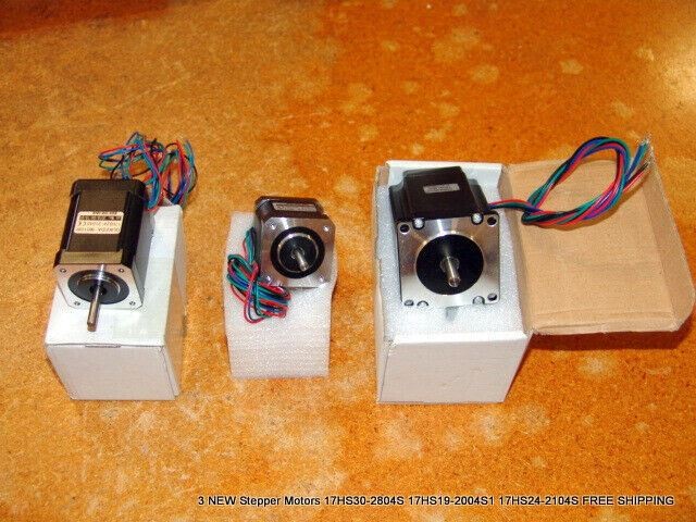 3 NEW Stepper Motors 17HS30-2804S 17HS19-2004S1 17HS24-2104S FREE SHIPPING