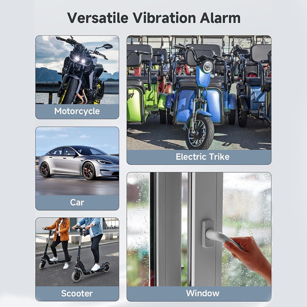 2x Wireless Anti-Theft Vibration Motorcycle Bike Alarm Remote Waterproof Bicycle