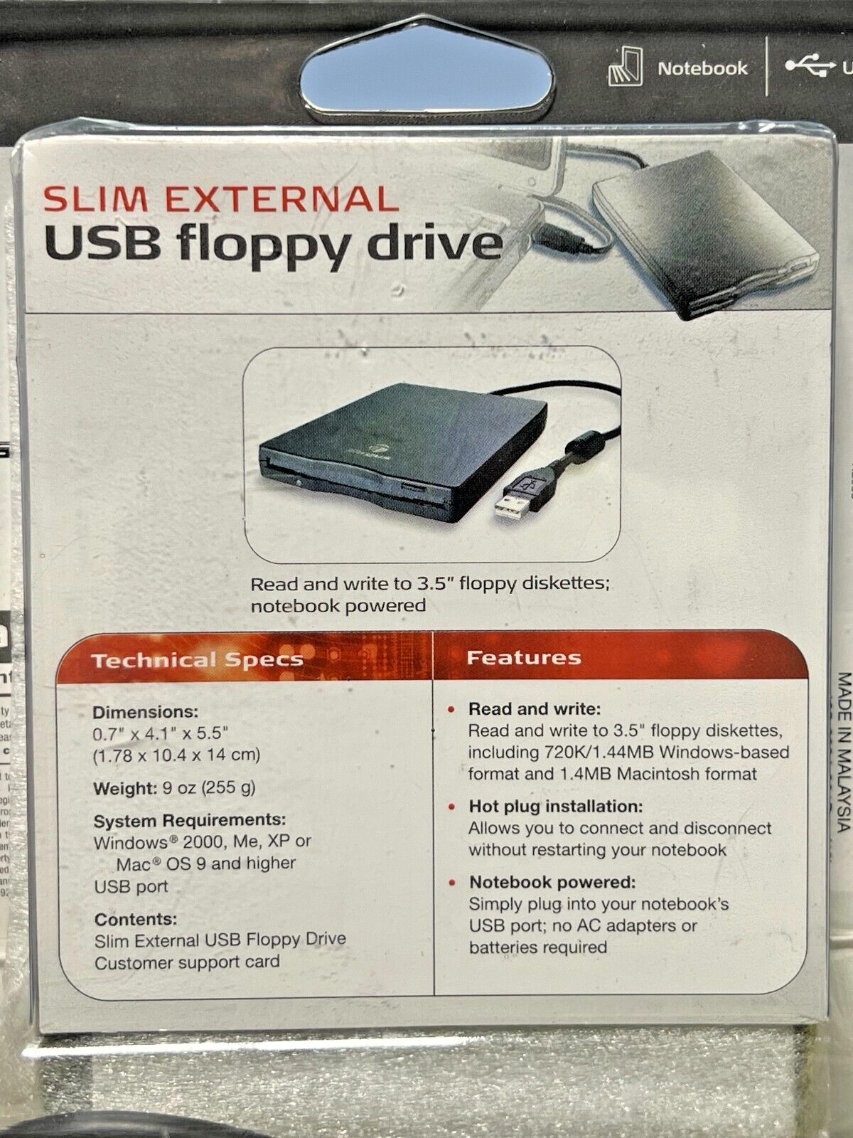 Targus PA905U Slim External USB Floppy Drive