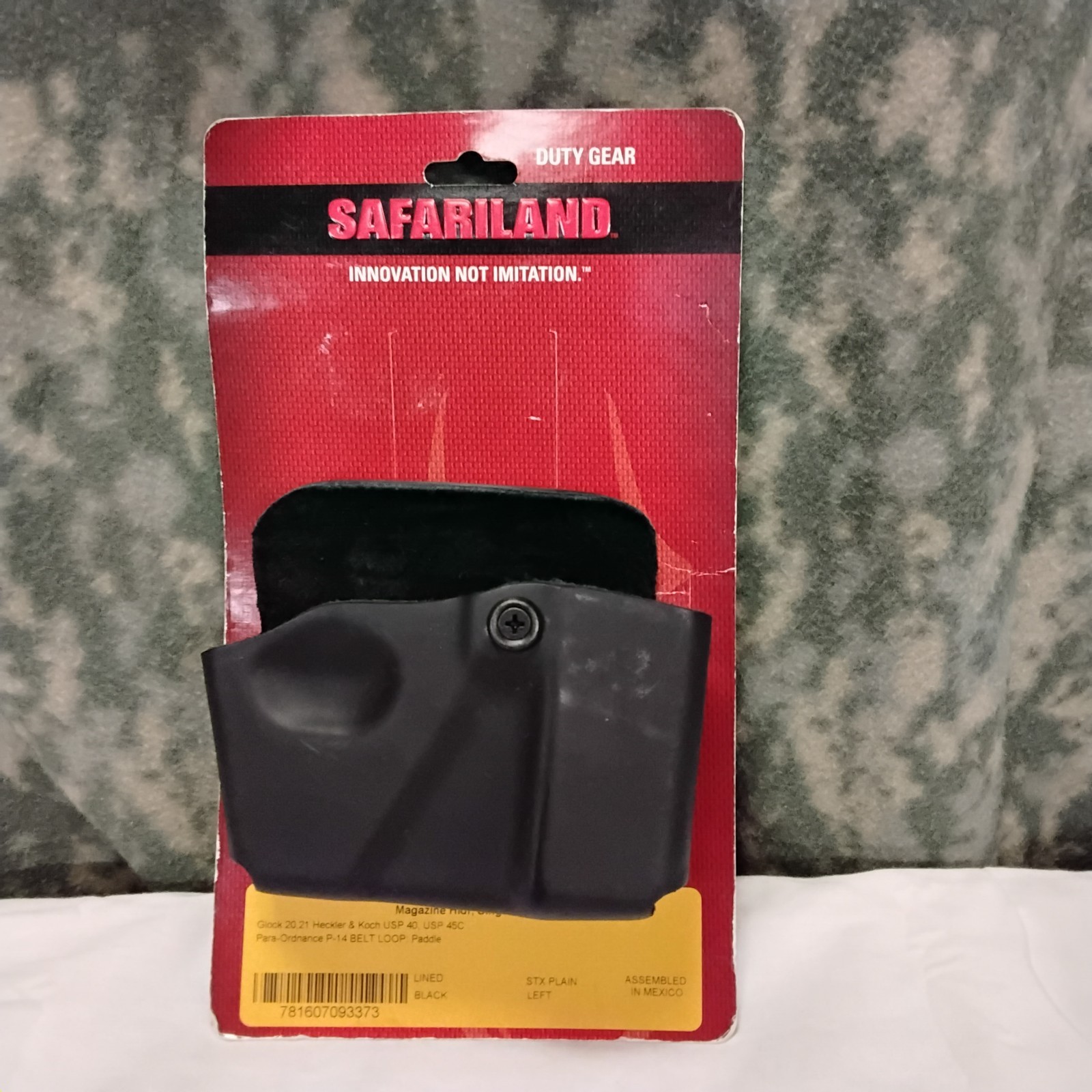 Safariland 573-383-412 Single Magazine Holder Left Hand Paddle STX Plain.
