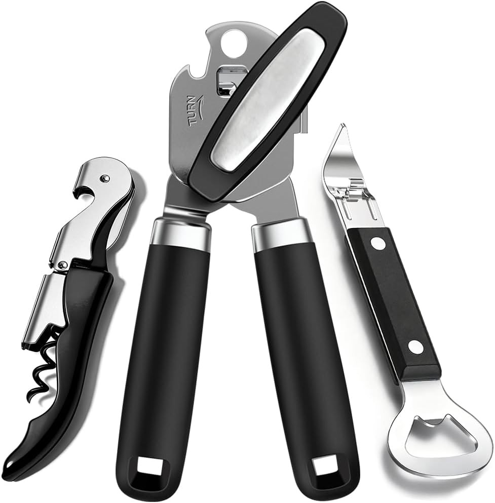 Can Opener Manual & Bottle Opener & Wine Opener, Smooth Ed Can Openers