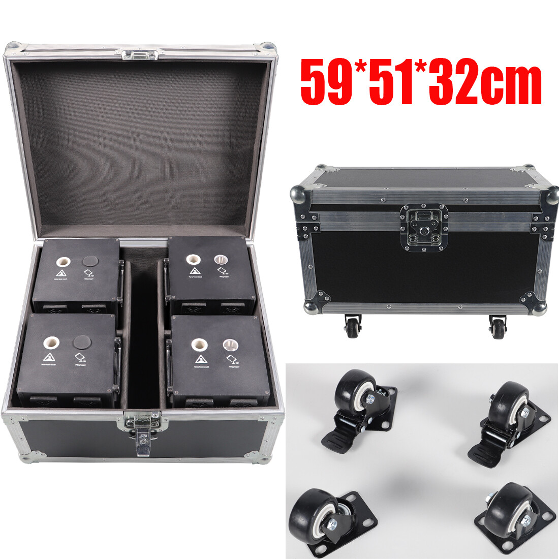 4X Cold Spark Machine 700W Stage Effect DMX Firework DJ Event Party Wedding&Case