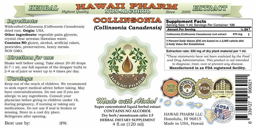 Collinsonia (Collinsonia Canadensis) Dried Root Liquid Extract