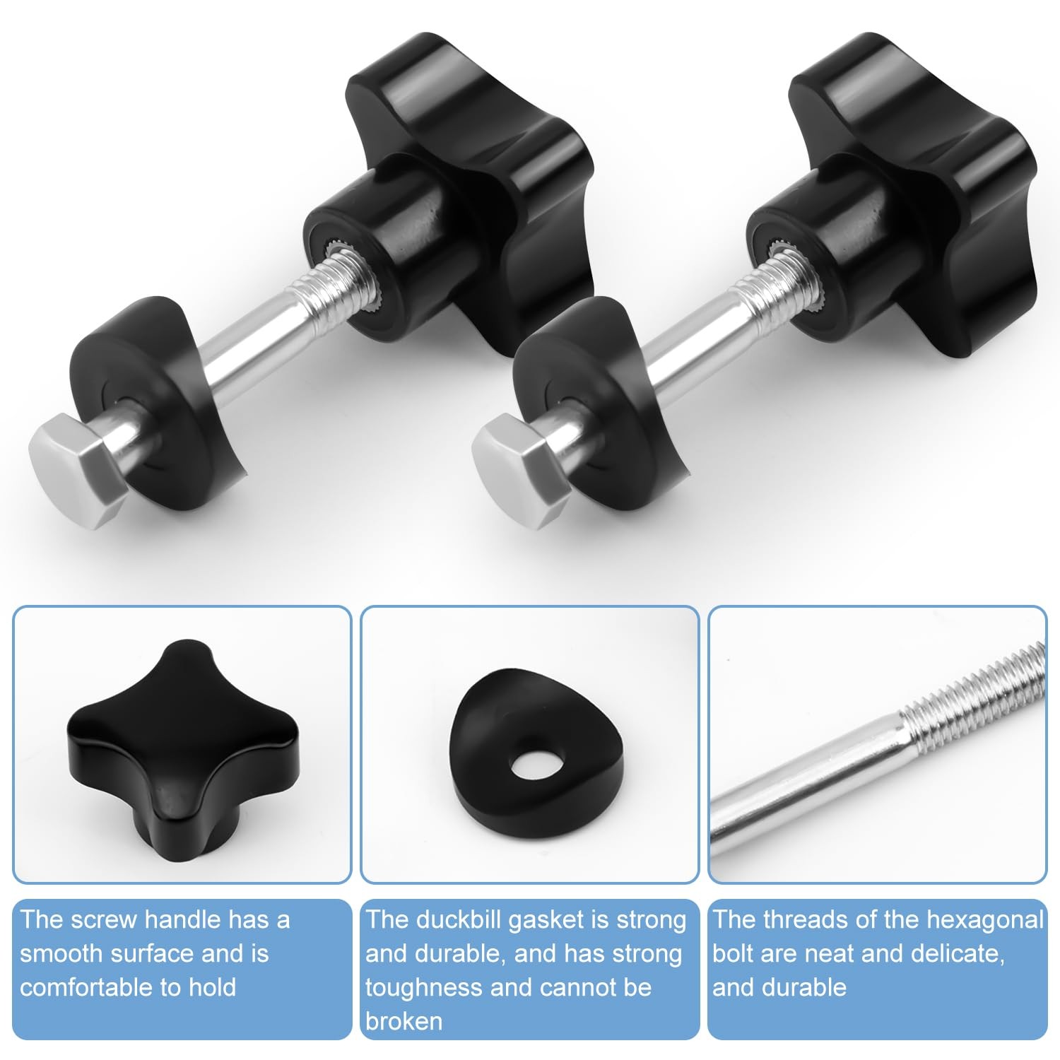 2 Sets Rollator Walker Replacement Arm Adjustment Knobs for Drive Rollator