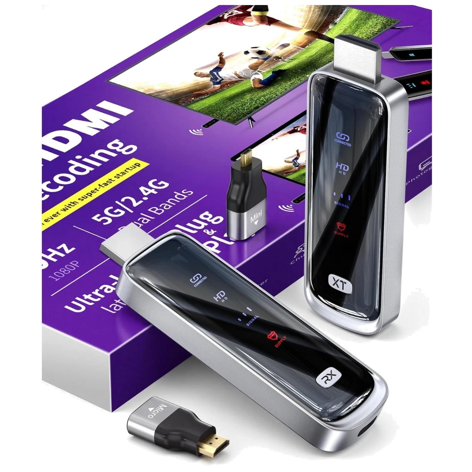 100M Wireless HDMI Transmitter Receiver 4K Decode
