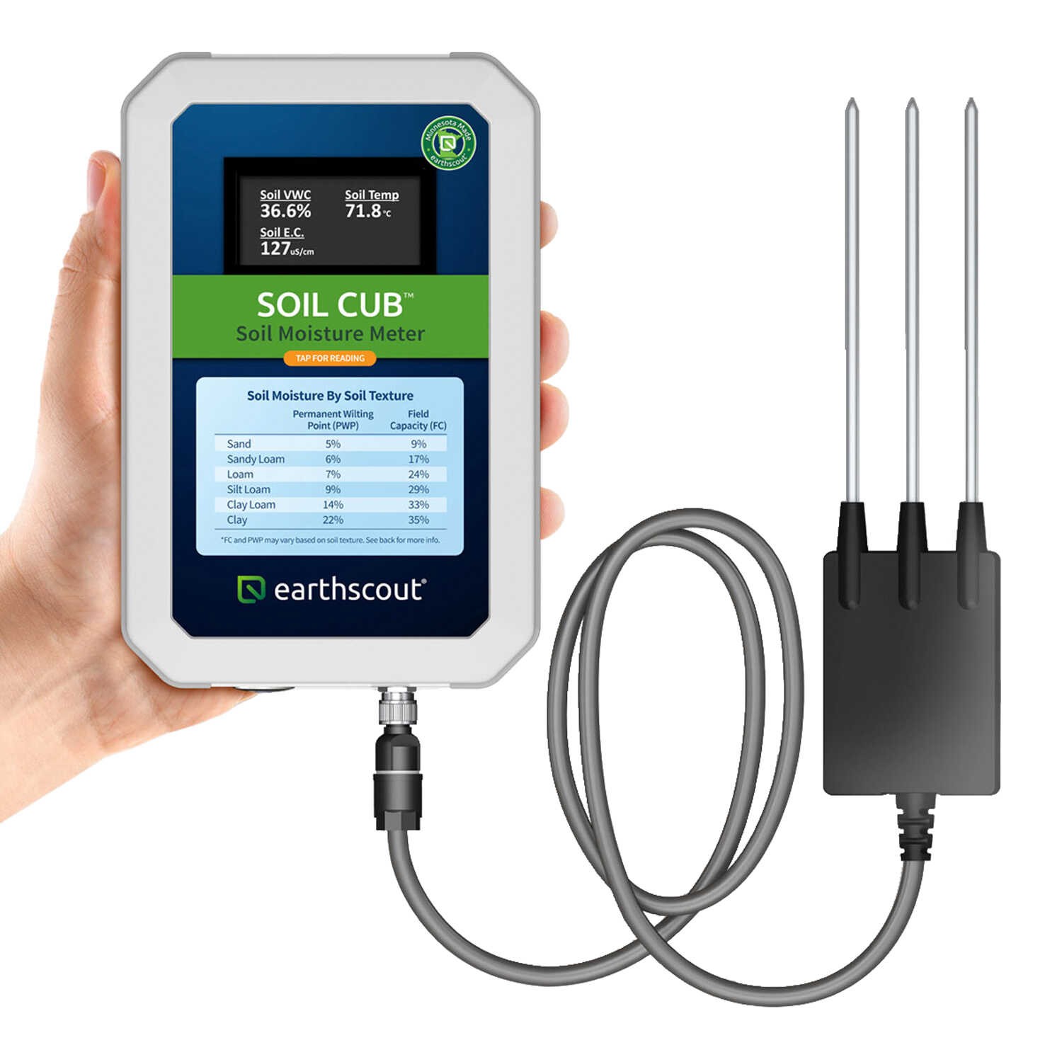 EarthScout Soil Cub 5-in-1 Soil Moisture Meter
