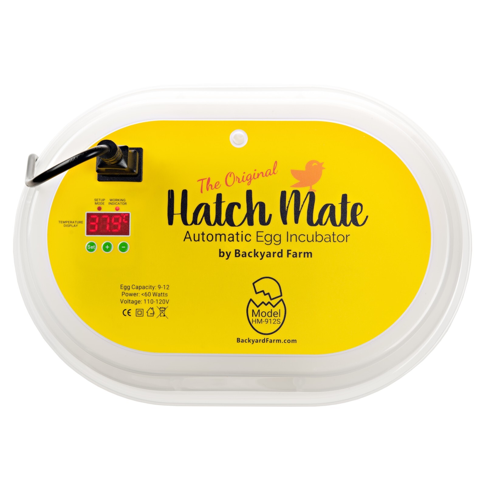 HatchMate™ Automatic Egg Incubator w/ Humidity For 9-12 Eggs Hatch Chicken Quail