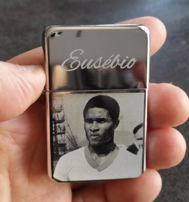 Eusebio Portugal Engraved Lighter With Gift Box FREE ENGRAVING