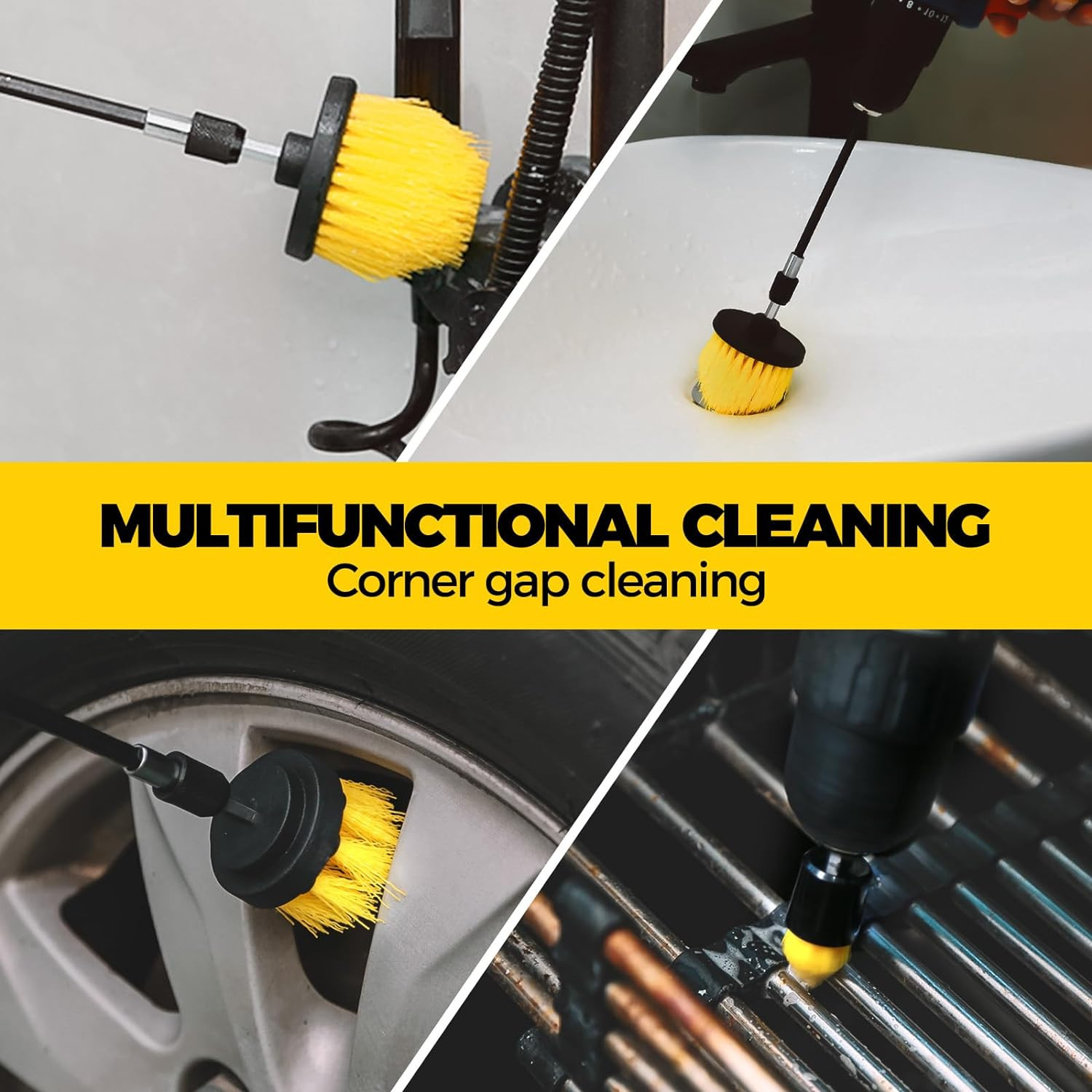 Holikme 6Pack Drill Brush Power Scrubber Cleaning Brush Extended Long Attachment