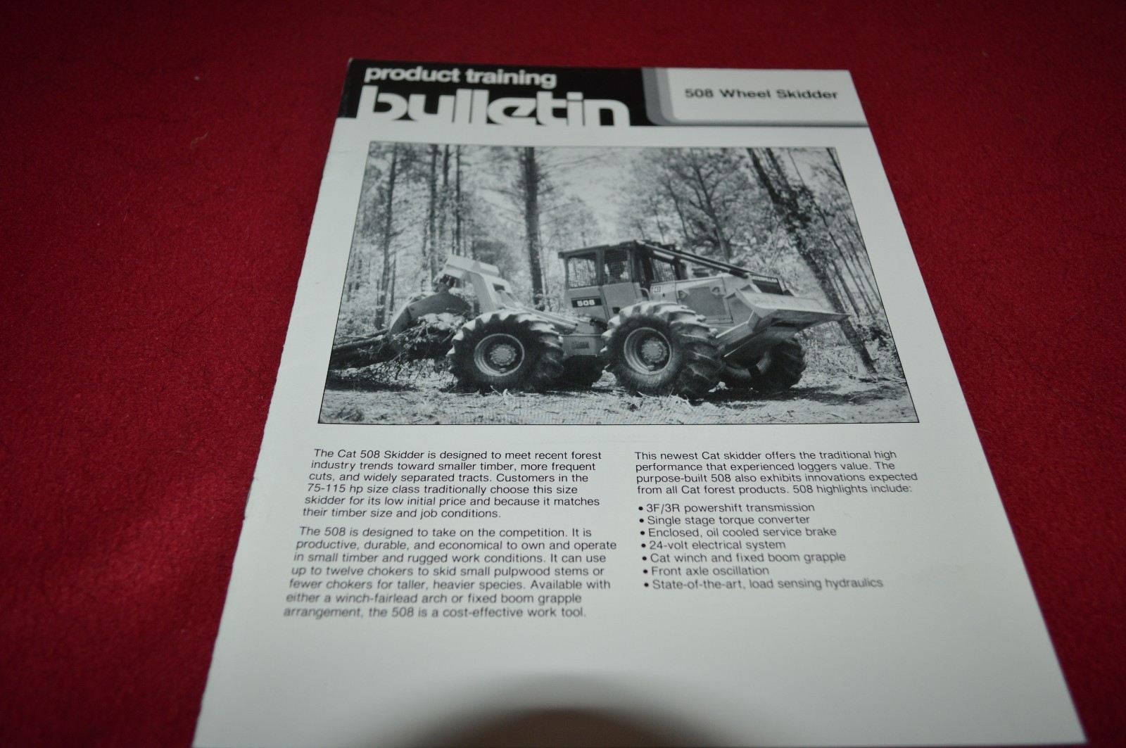 Caterpillar 508 Skidder Dealer's Brochure DCPA8