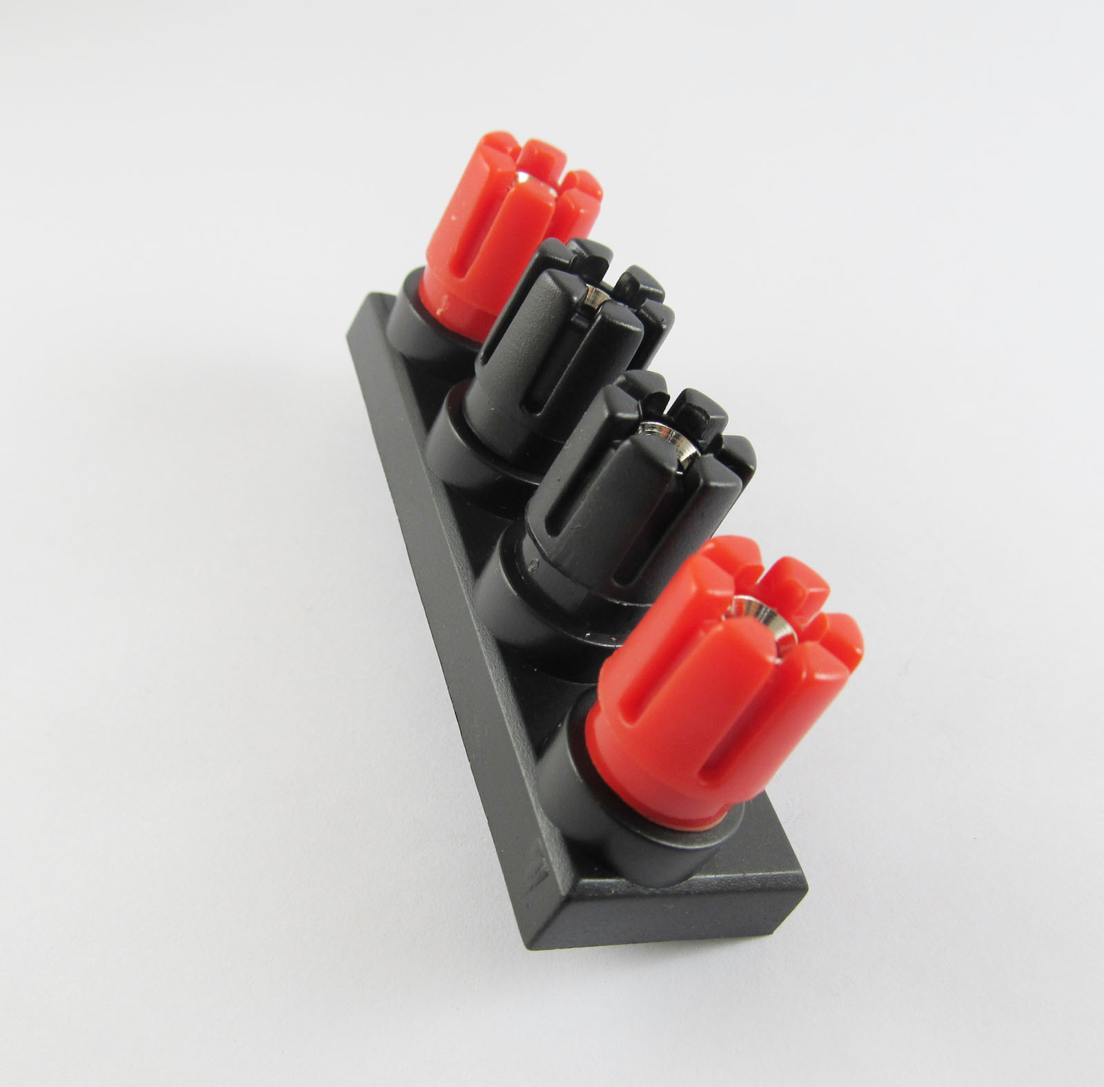 2pcs 4-Pole Push Speaker Terminal To Amplifiers Binding Post