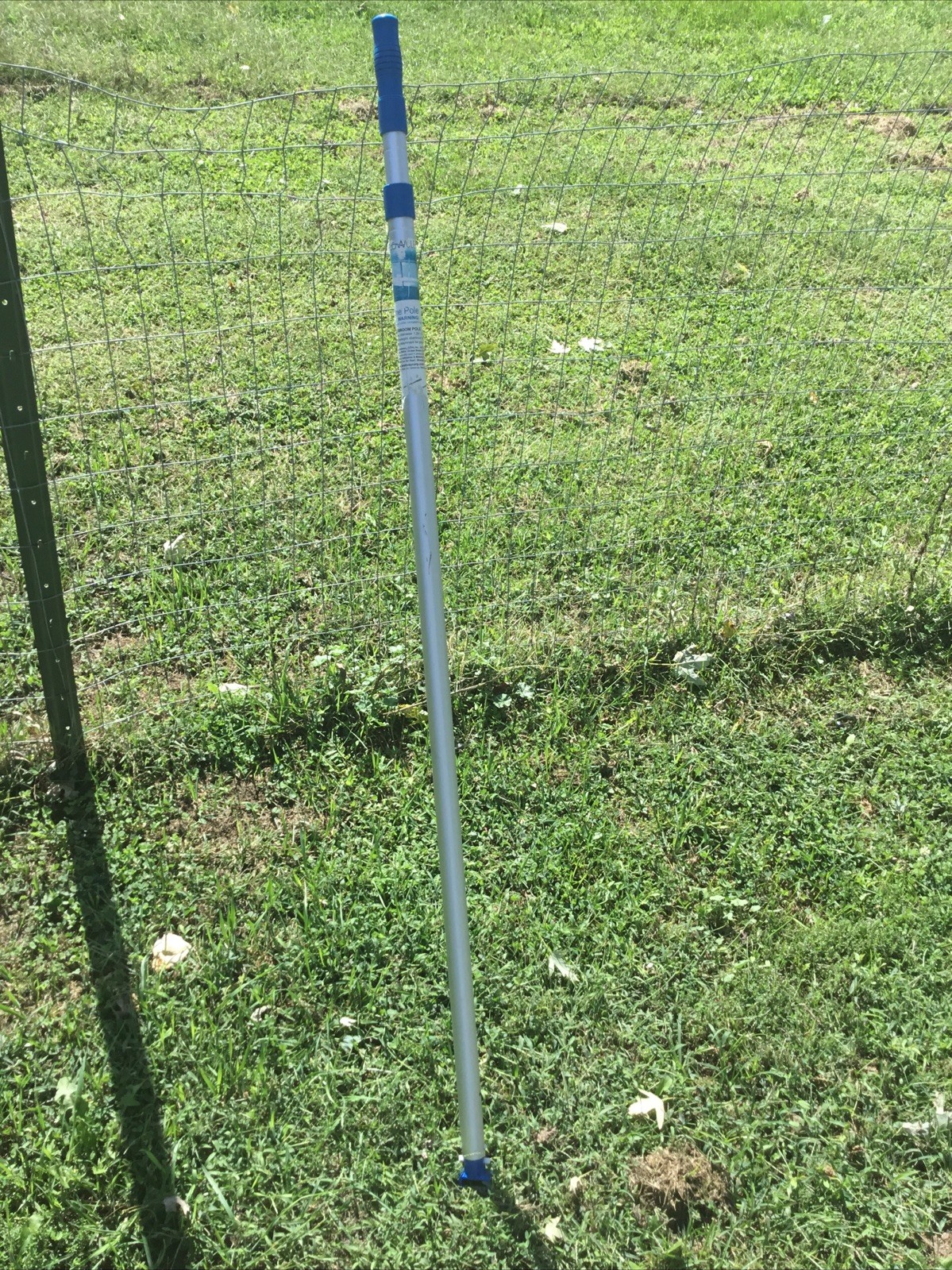 Adjustable 12-Foot Pool Cleaning Pole - Stylish Aluminum Telescoping Design