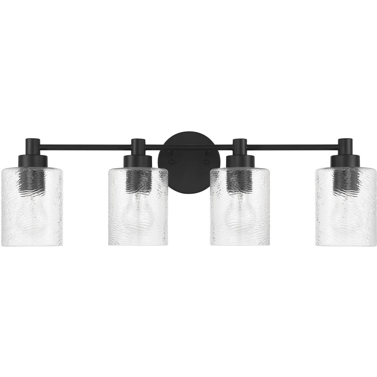 Craftmade 60204-FB Lyndsey 4 Light 28.25 inch Flat Black Vanity Light Wall Light