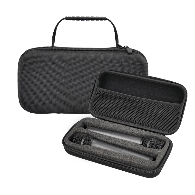 EVA Hard Storage Bag for Wireless Microphone Portable Zipper Case, Anti-Pressure