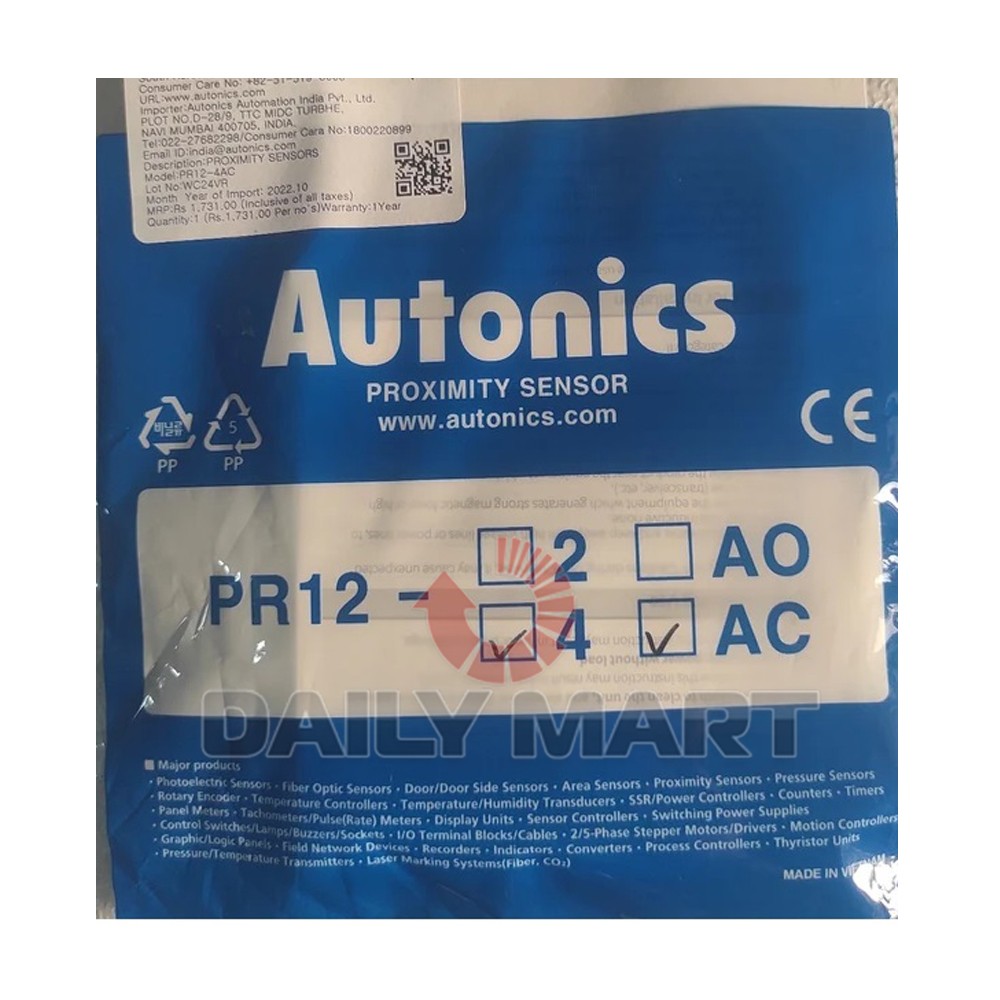 New In Box AUTONICS PR12-4AC Inductive Proximity Sensor