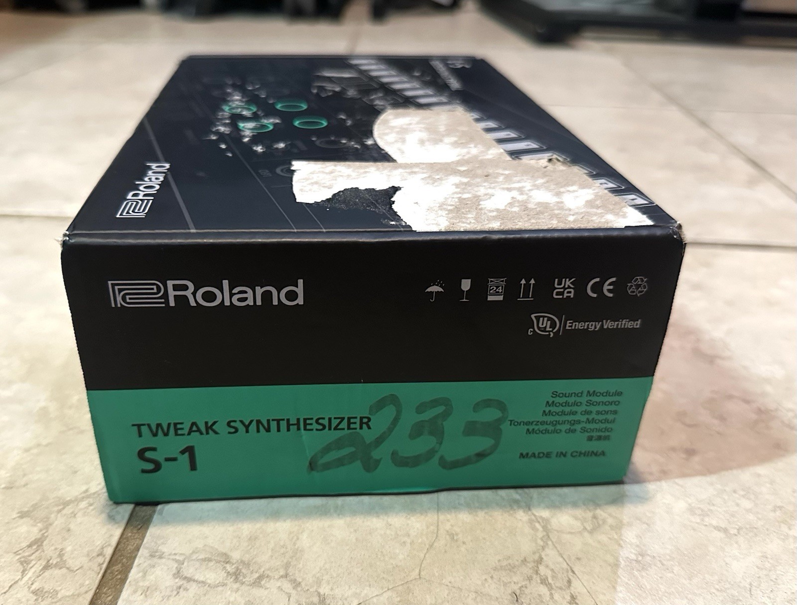 Roland S-1 Tweak Synth EMPTY BOX with Inserts