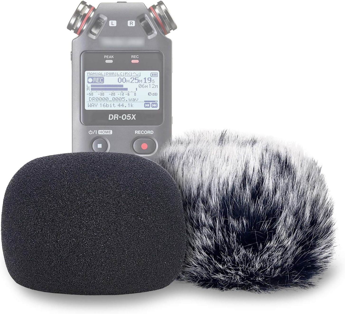 YOUSHARES DR05X Windscreen Muff and Foam Compatible with Tascam DR-05X DR-05 Mic