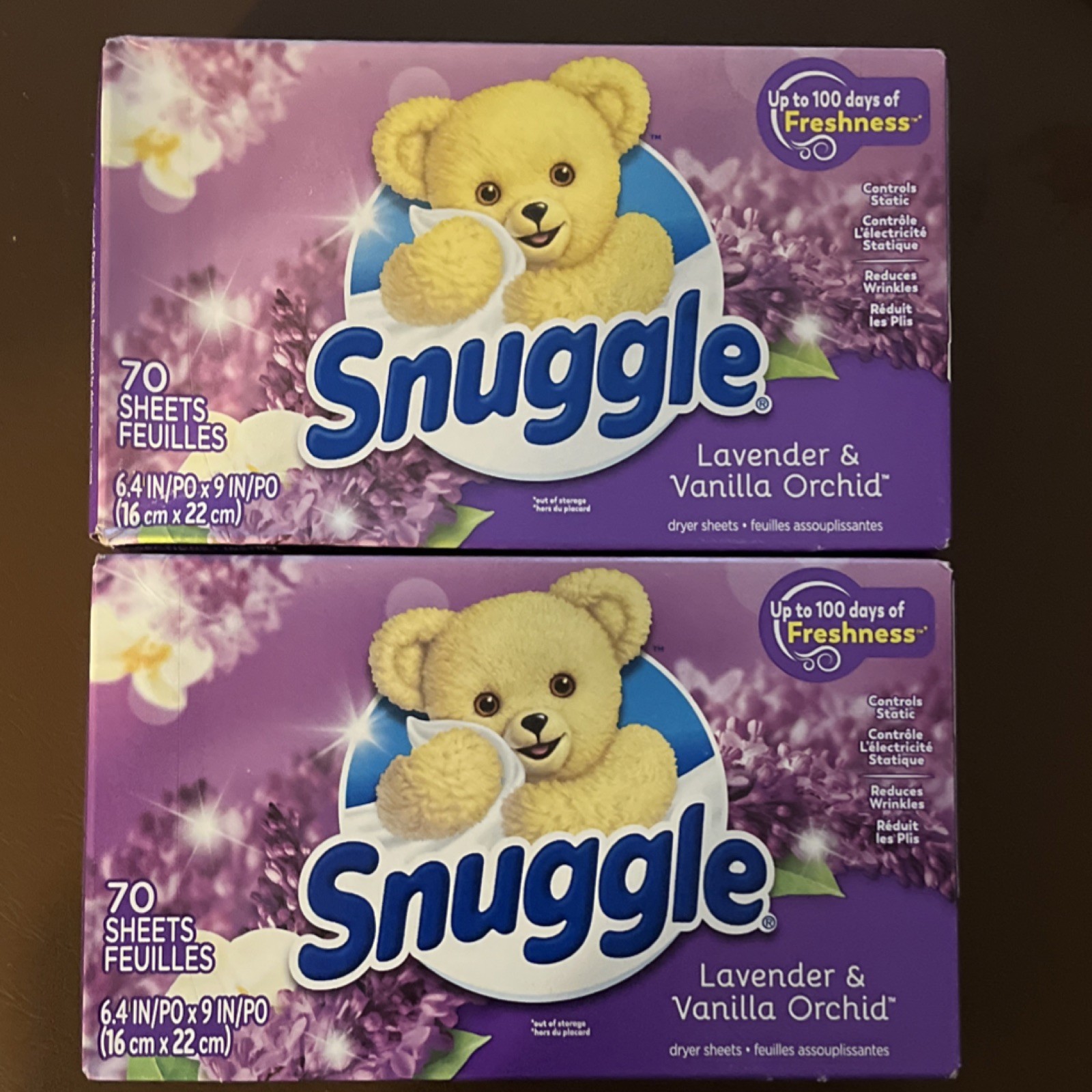 Snuggle Lavender & Vanilla Orchid Dryer Sheets 70 Sheets (pack of 2)