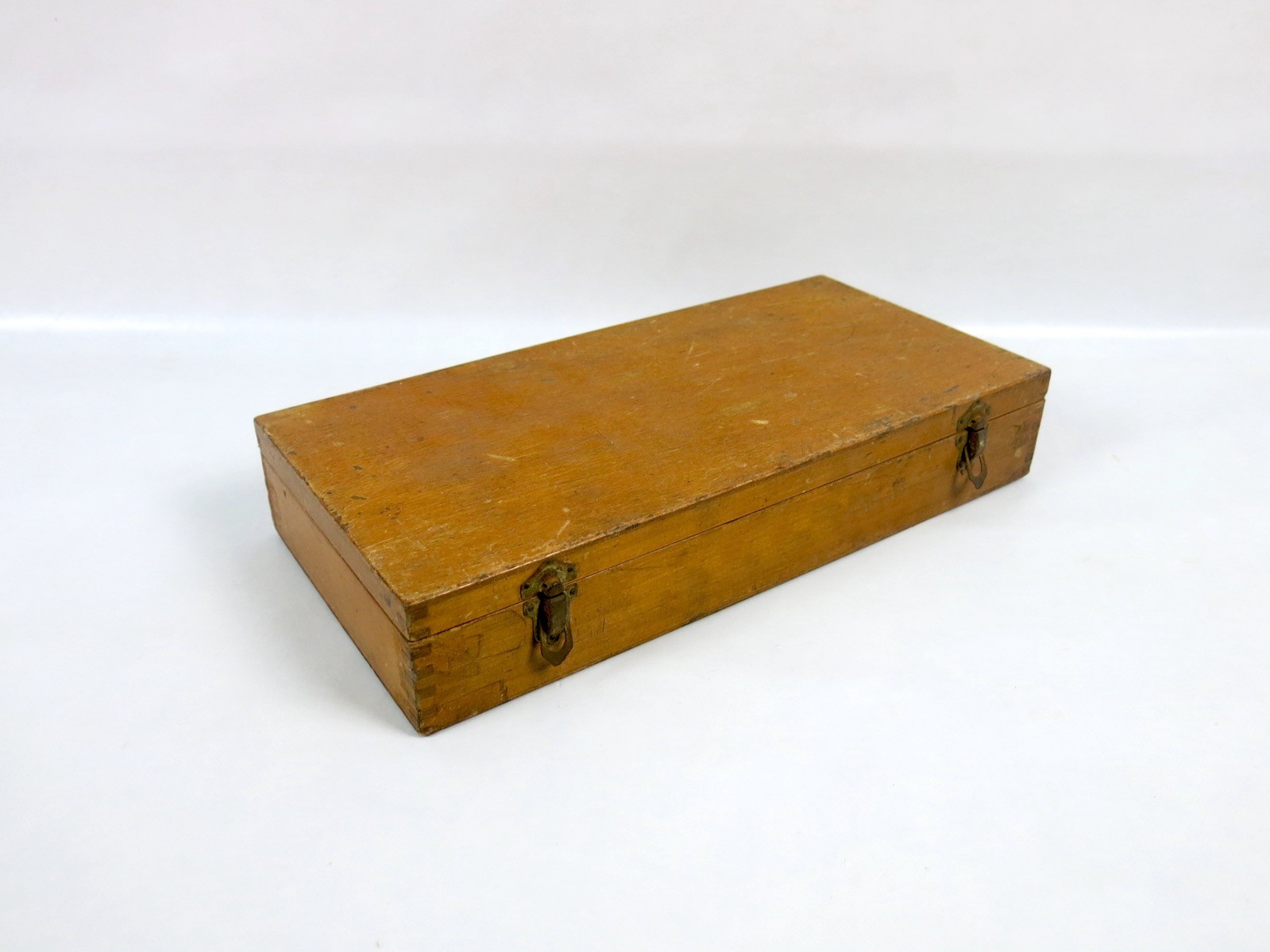 Vintage Antique Wooden Box Object Holder Tools