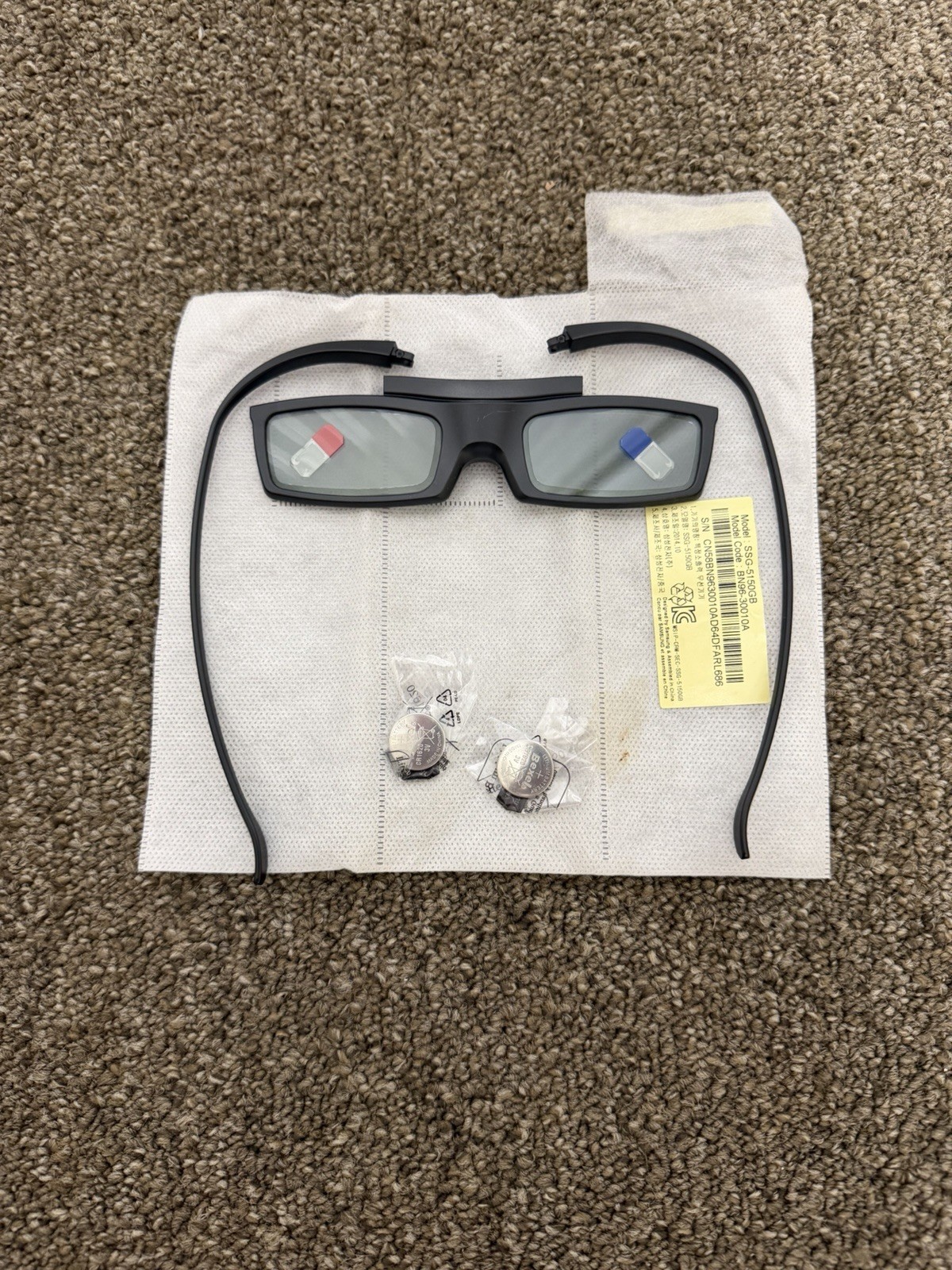 1~Samsung 3D Active Glasses SSG-5150GB BN96-30010A Black for Samsung TVs SKU:P