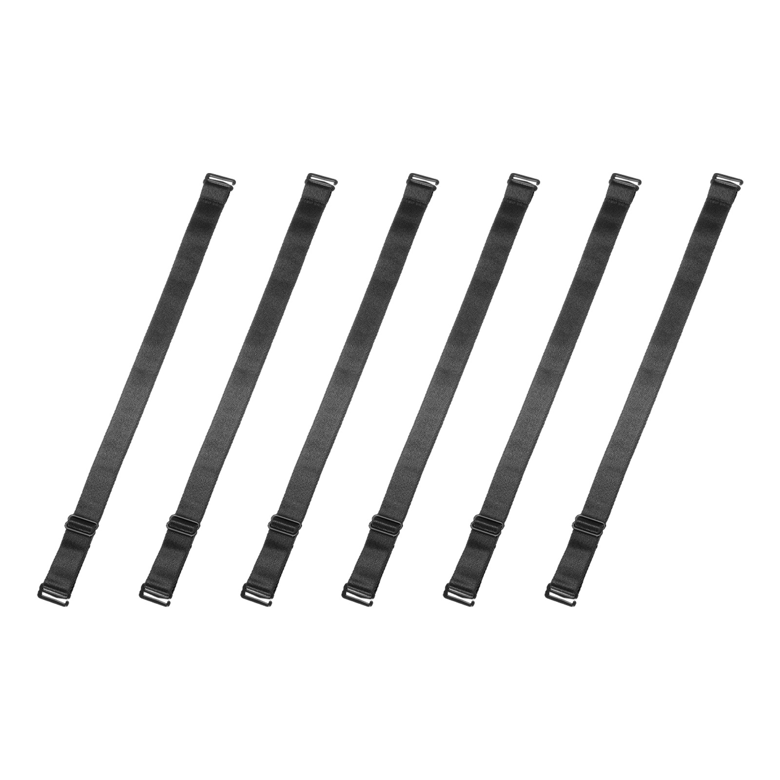 6Pcs Adjustable Elastic Straps, 8.5"-15.2" Adjustable Sofa Covers Band, Black