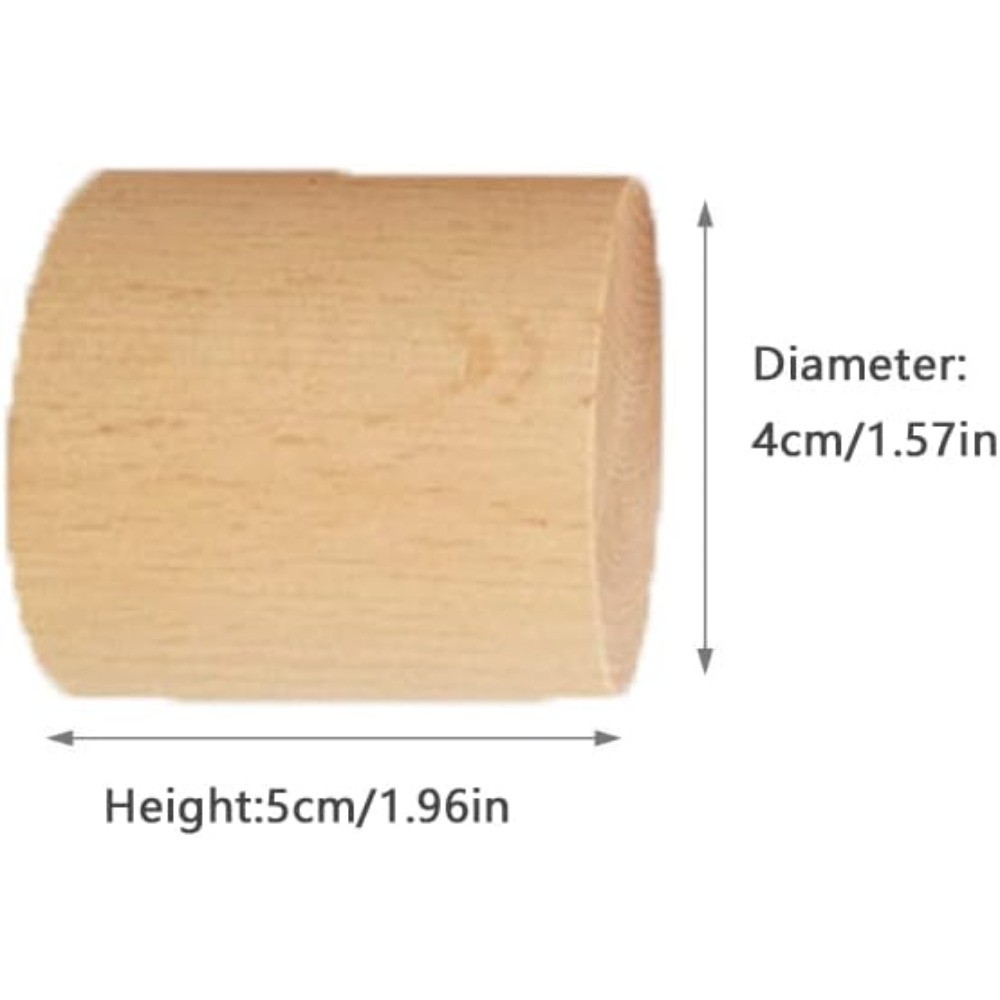 Wood Furniture Risers Set of 4 Natural Round Leg Extenders for Sofa Chair Table