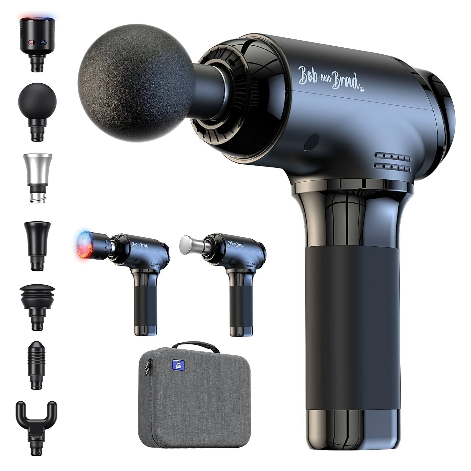 Bob and Brad Massager Gun 4000 mah T2 Pro Heat&Cold Head Deep Tissue Pain Relief