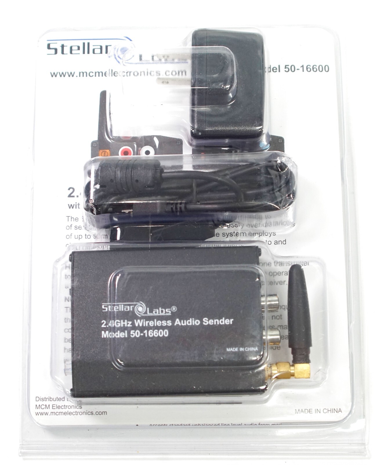 New Stellar Labs 50-16600 2.4 Ghz Wireless Audio Sender