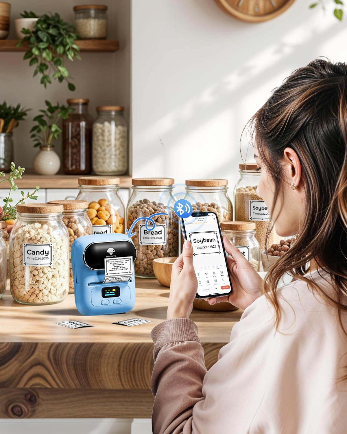 Phomemo M110 Label Makers - Barcode Thermal Bluetooth Label Printer