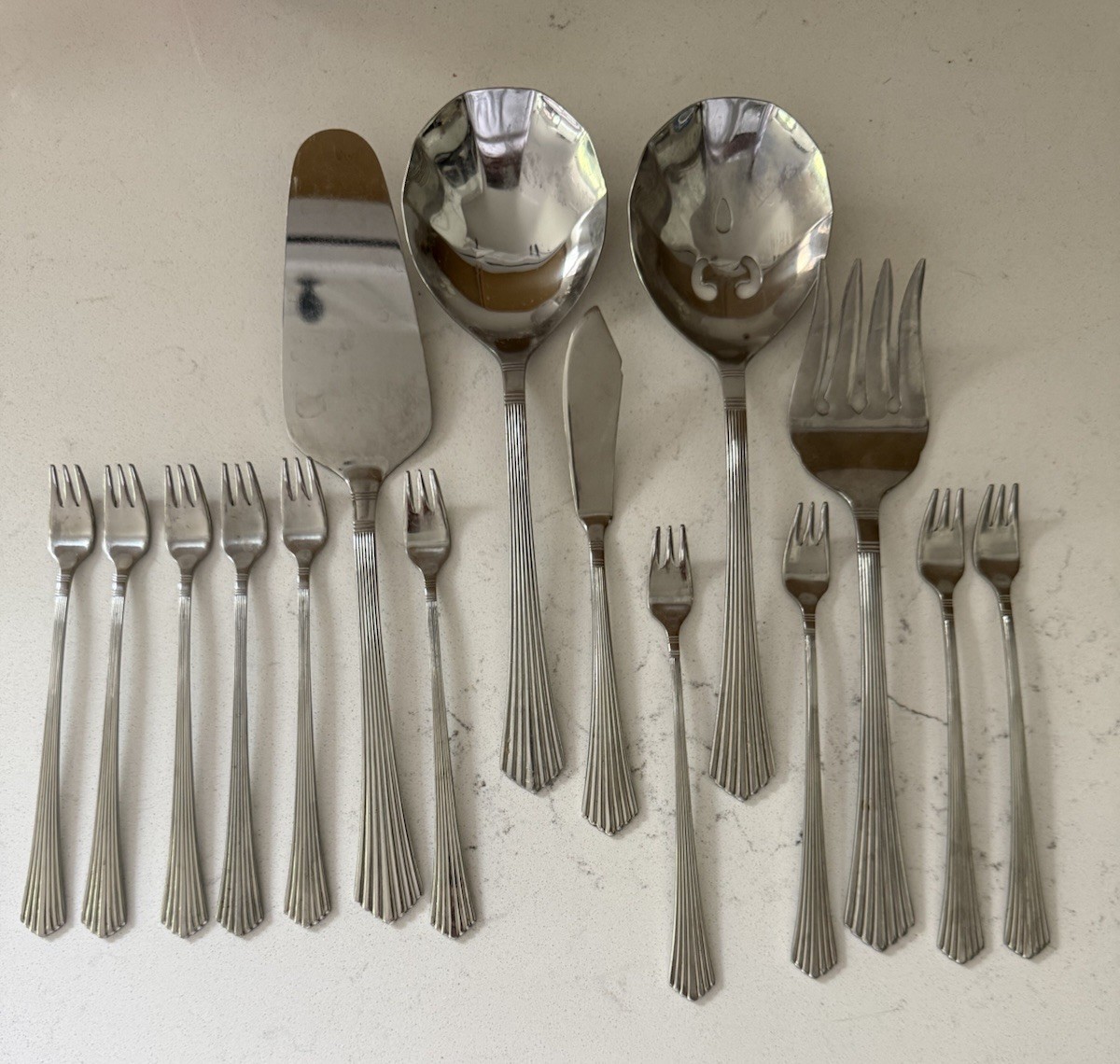 15pc Vintage EXCEL Tango Flatware Japan Lot Stainless Flatware Cocktail Serving