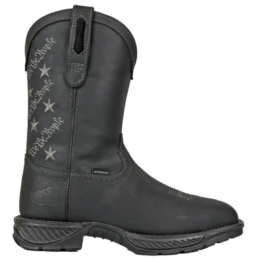HOSS Men's 10" We The People Composite Toe Waterproof Pull-On Work Boot Black -