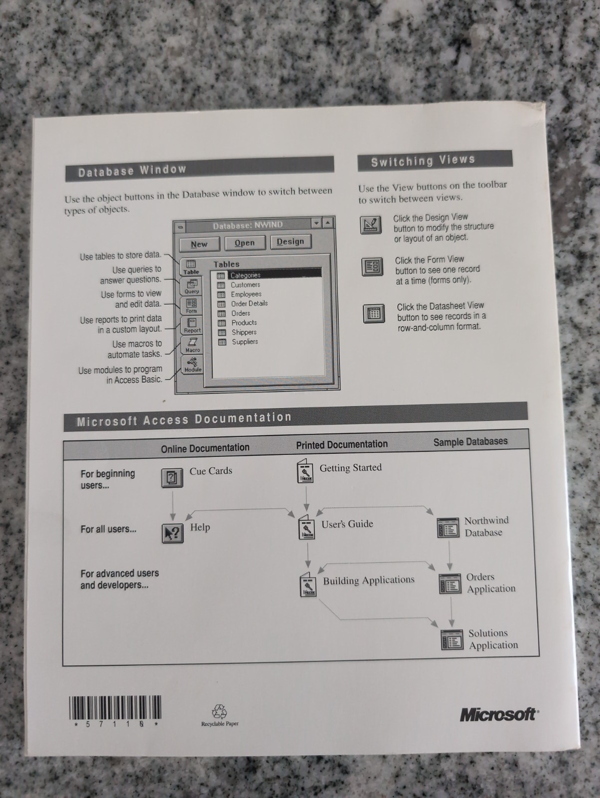 Vintage Microsoft Access Manuals Only User's Guide, Getting Started & Building