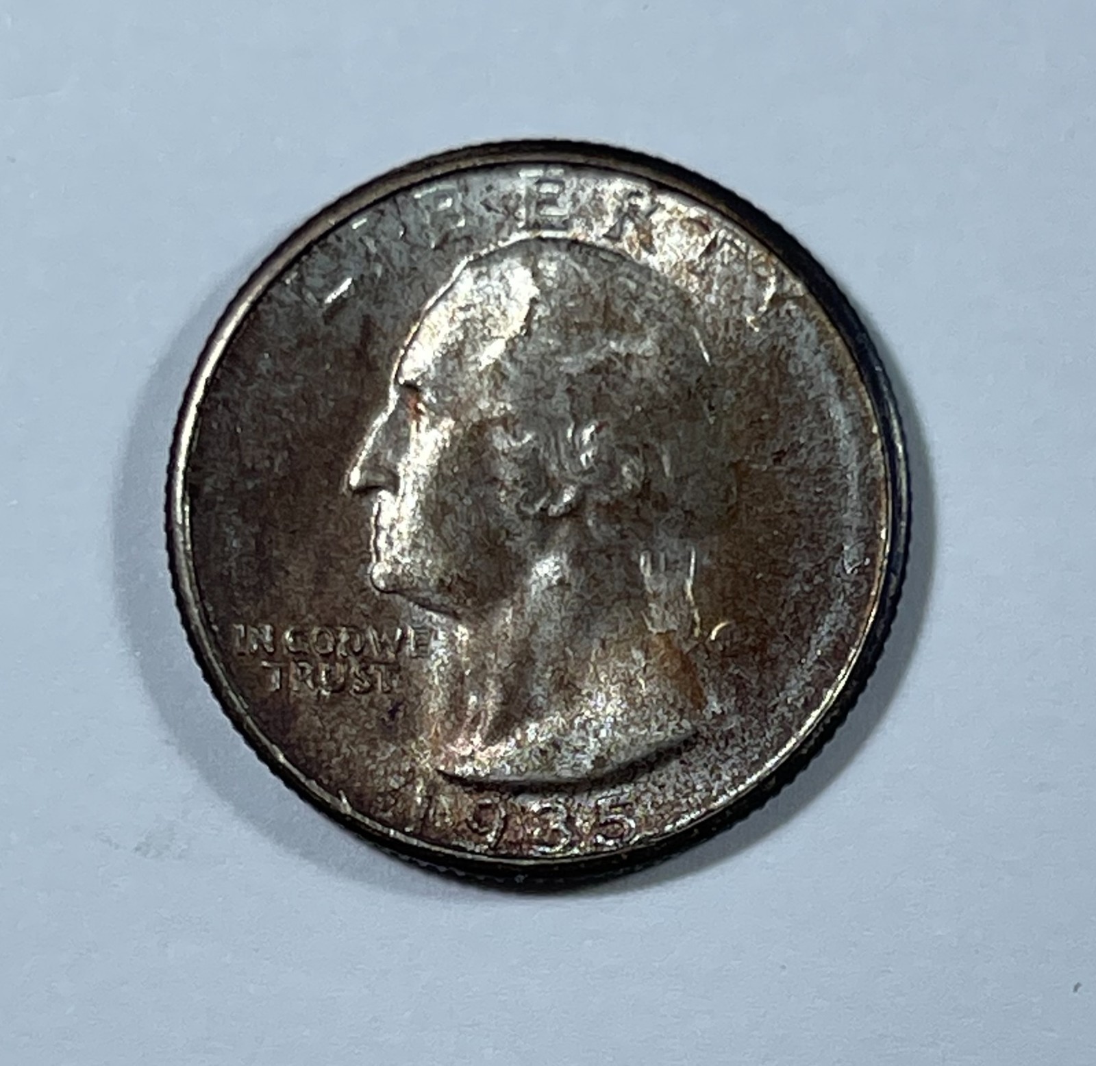 1935 Wash 25C (#3103). Easy Gem with Nice Original Toning.
