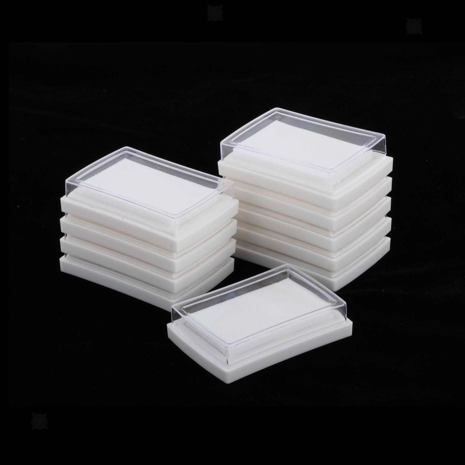 Blank Ink Pads, Empty Stamp Pads No Color for Rubber Stamps Paper Wood Fabric,