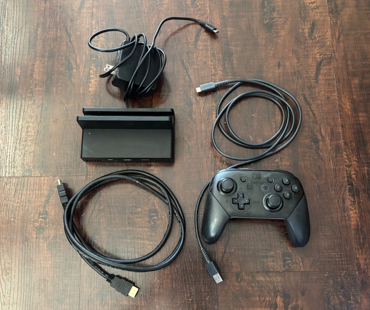 Nintendo Switch 1 Dock With HDMI Cord, Power Adapter, Pro Controller And Cord