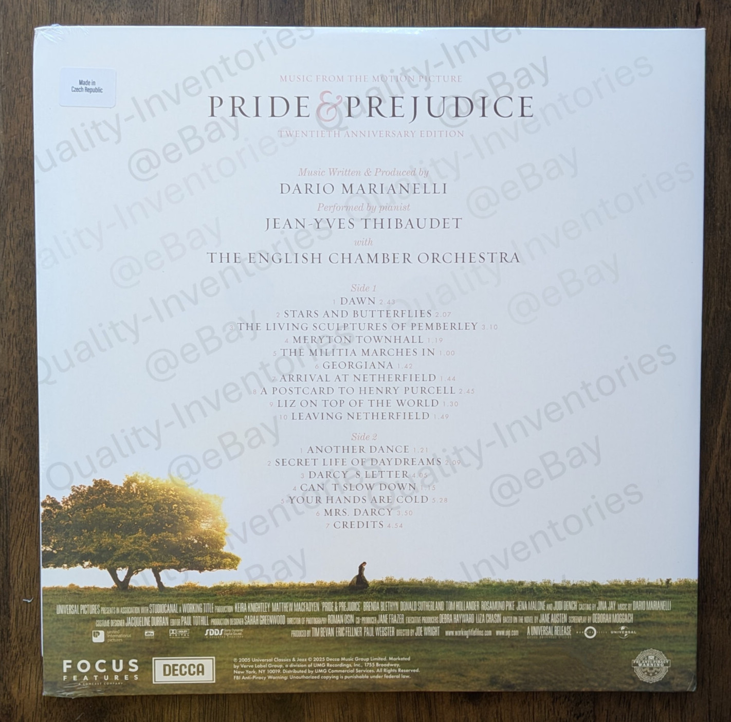 *New/Sealed* PRIDE & PREJUDICE - Soundtrack Vinyl LP Pink & Blue RARE *IN HAND*