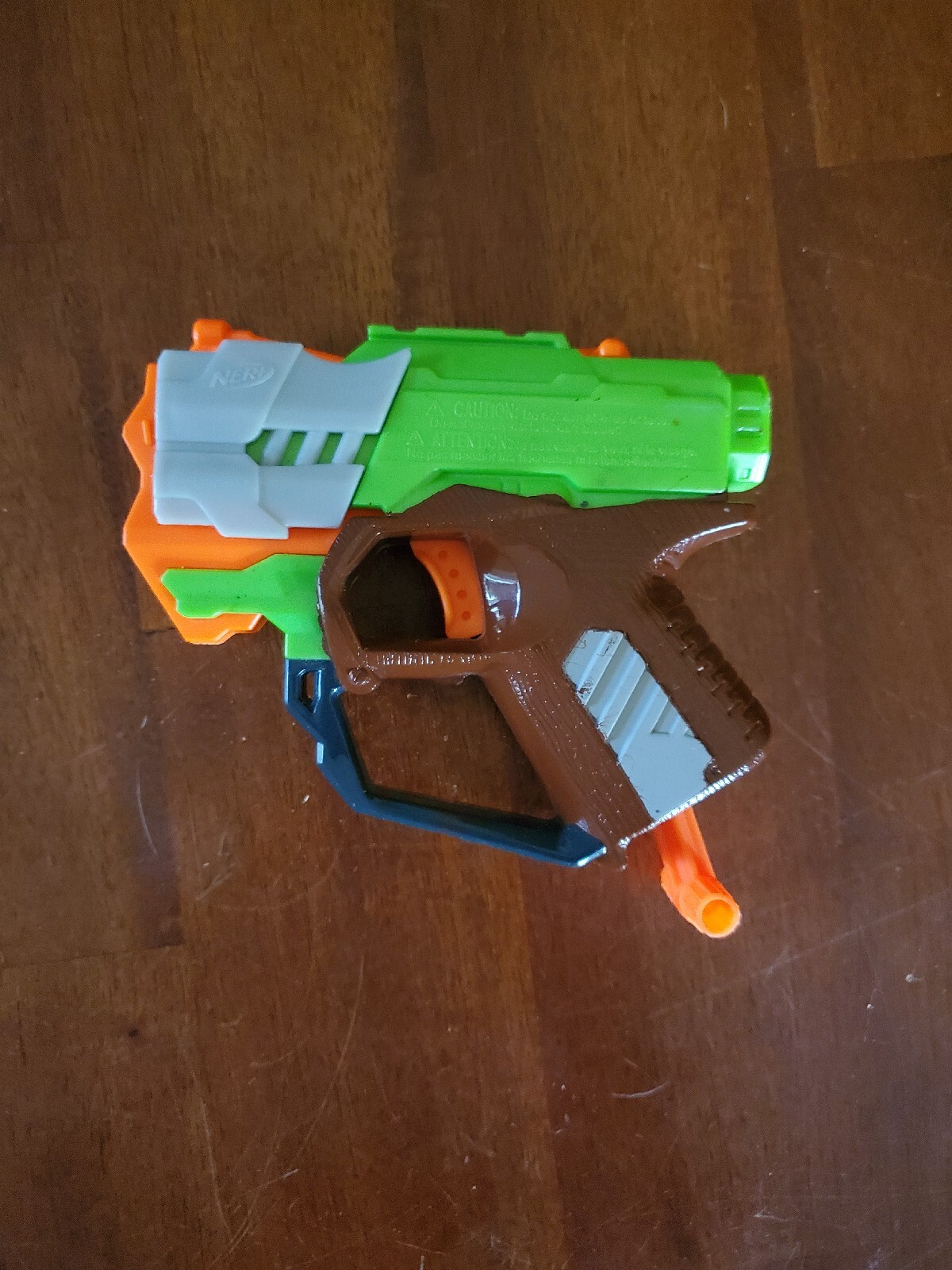 Nerf Zombie Strike Green Micro Shot Single Foam Dart Gun Blaster