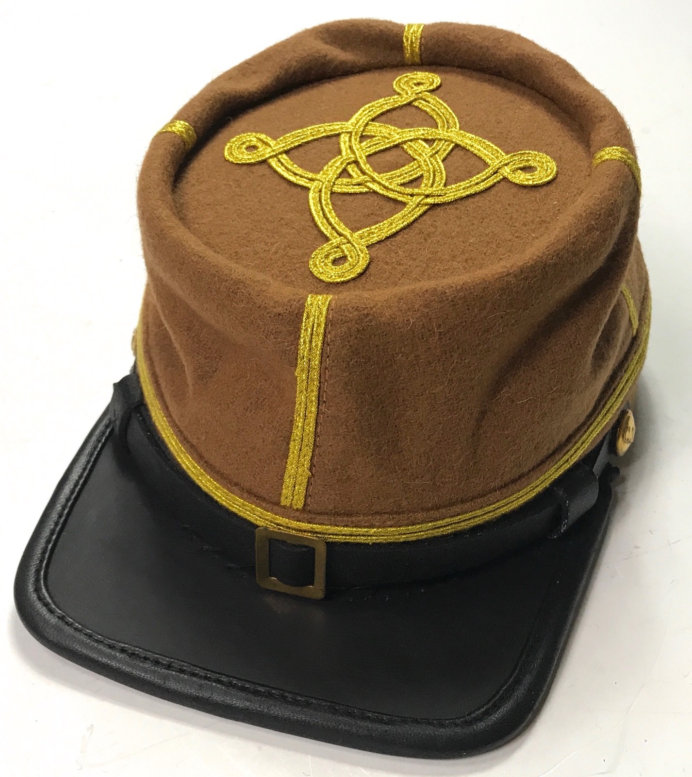 CIVIL WAR CONFEDERATE CSA CAPTAIN INFANTRY OFFICER KEPI FORAGE CAP-MEDIUM